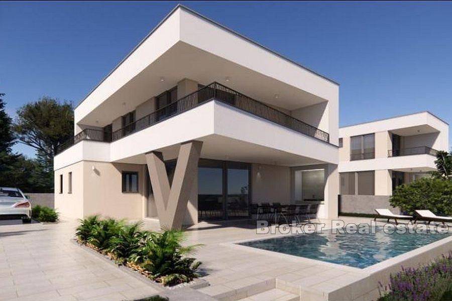Villa de luxe en construction avec vue mer