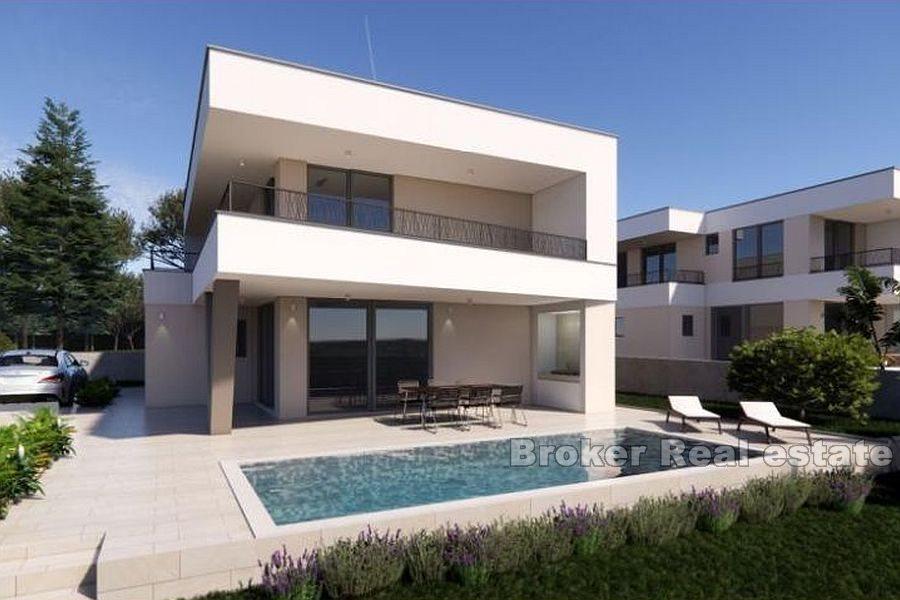Villa de luxe en construction avec vue mer
