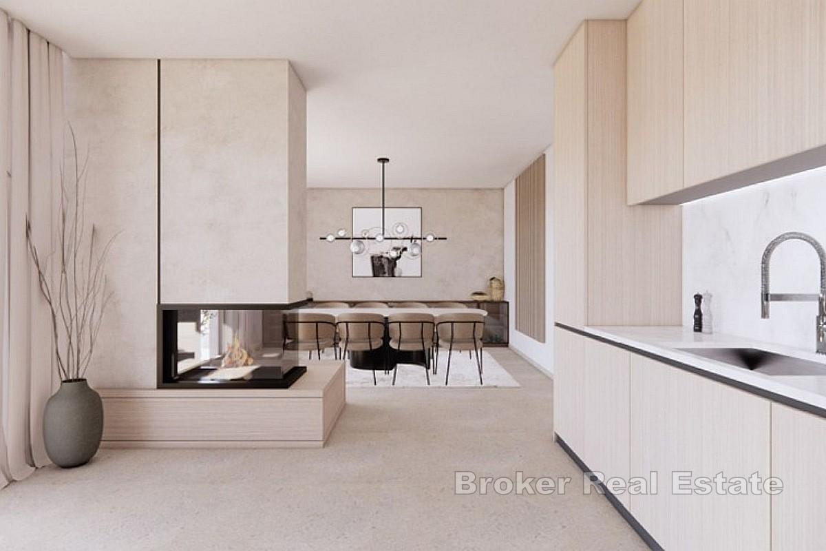Modernt hus med pool och havsutsikt