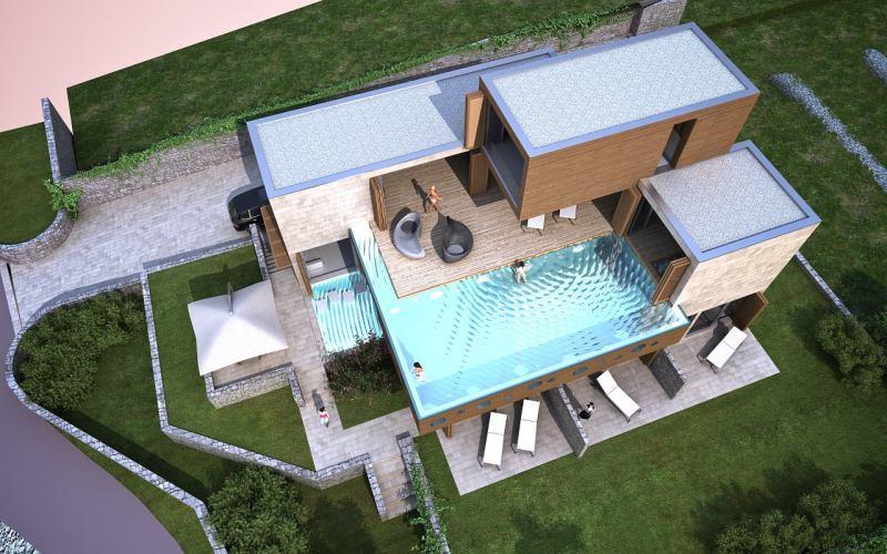 Villa nouvellement construite dans la première rangée de la mer, à vendre