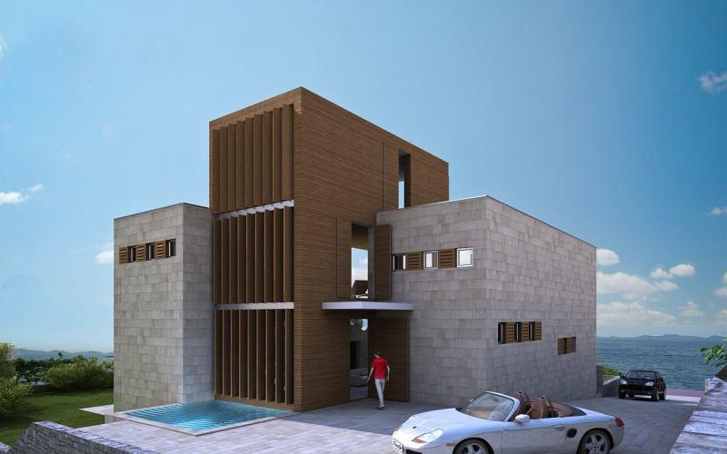 Villa nouvellement construite dans la première rangée de la mer, à vendre