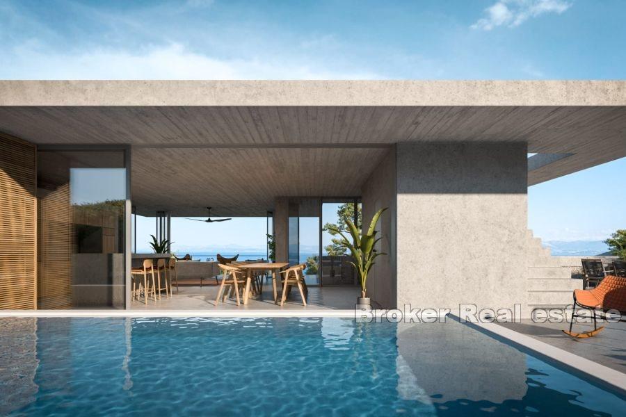 Land with an open view and project for a villa