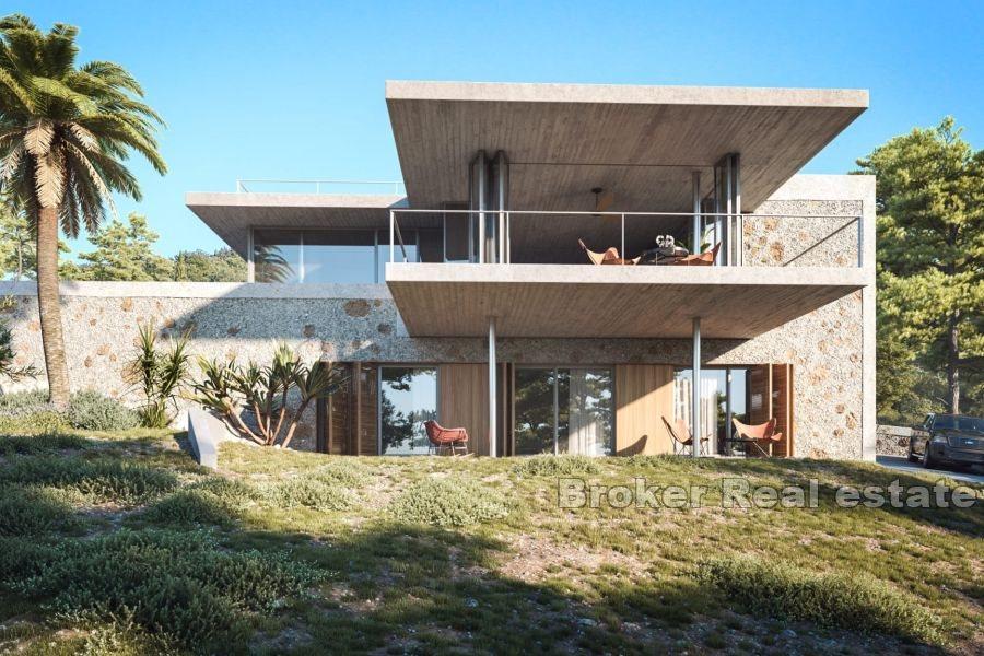 Land with an open view and project for a villa