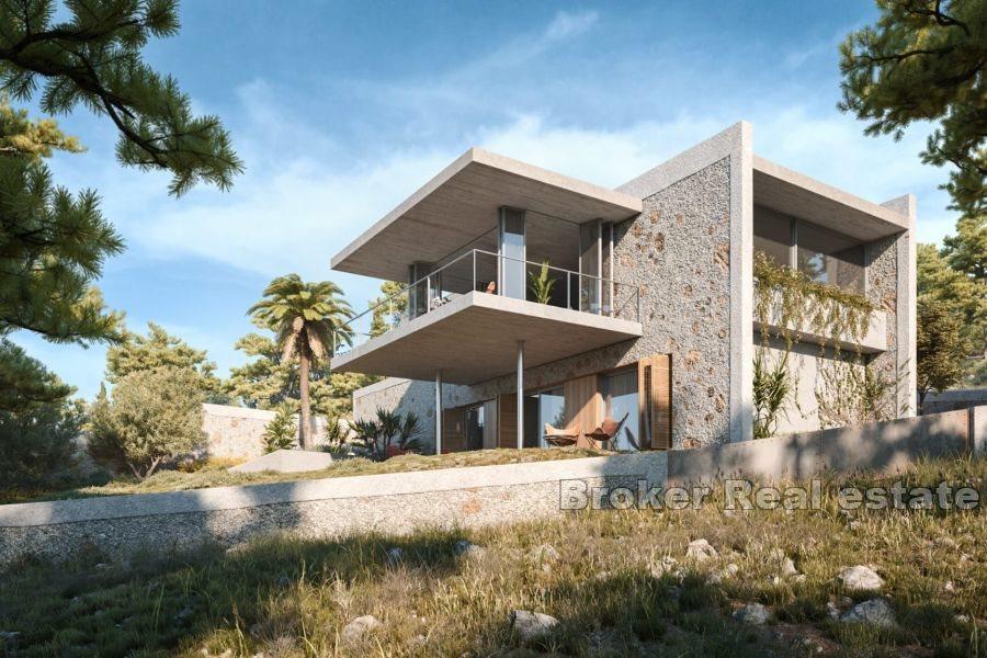 Land with an open view and project for a villa
