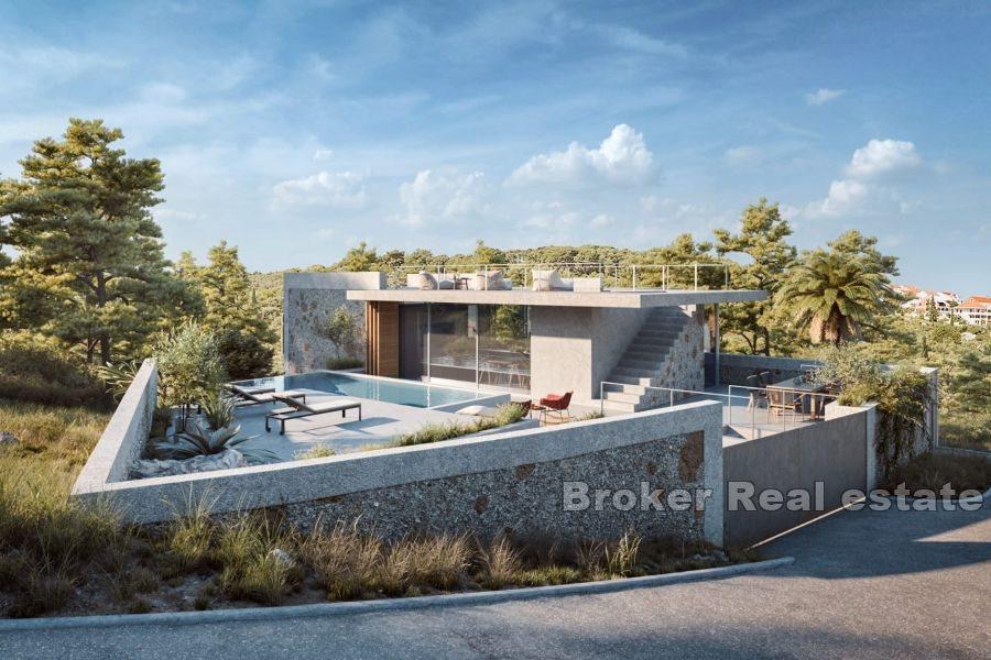 Land with an open view and project for a villa