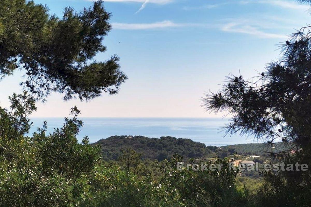 Spacious grounds with an open view of the sea