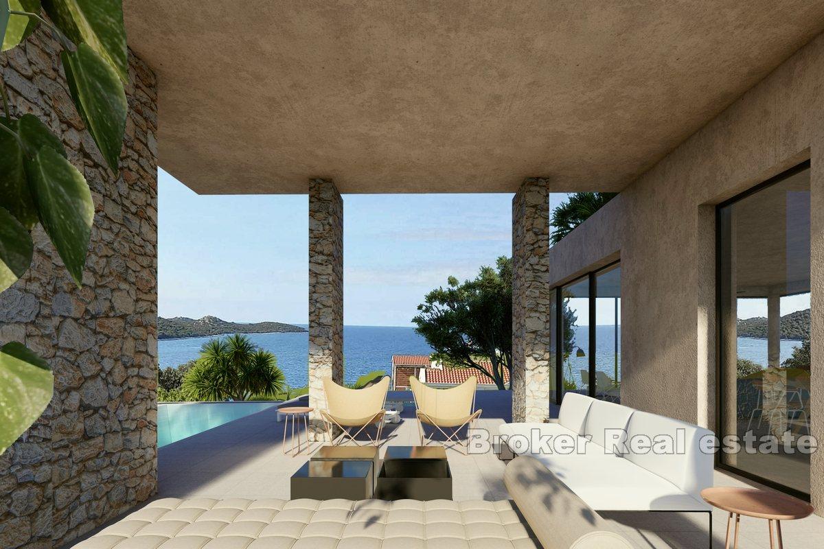 Villa moderne avec piscine, en construction