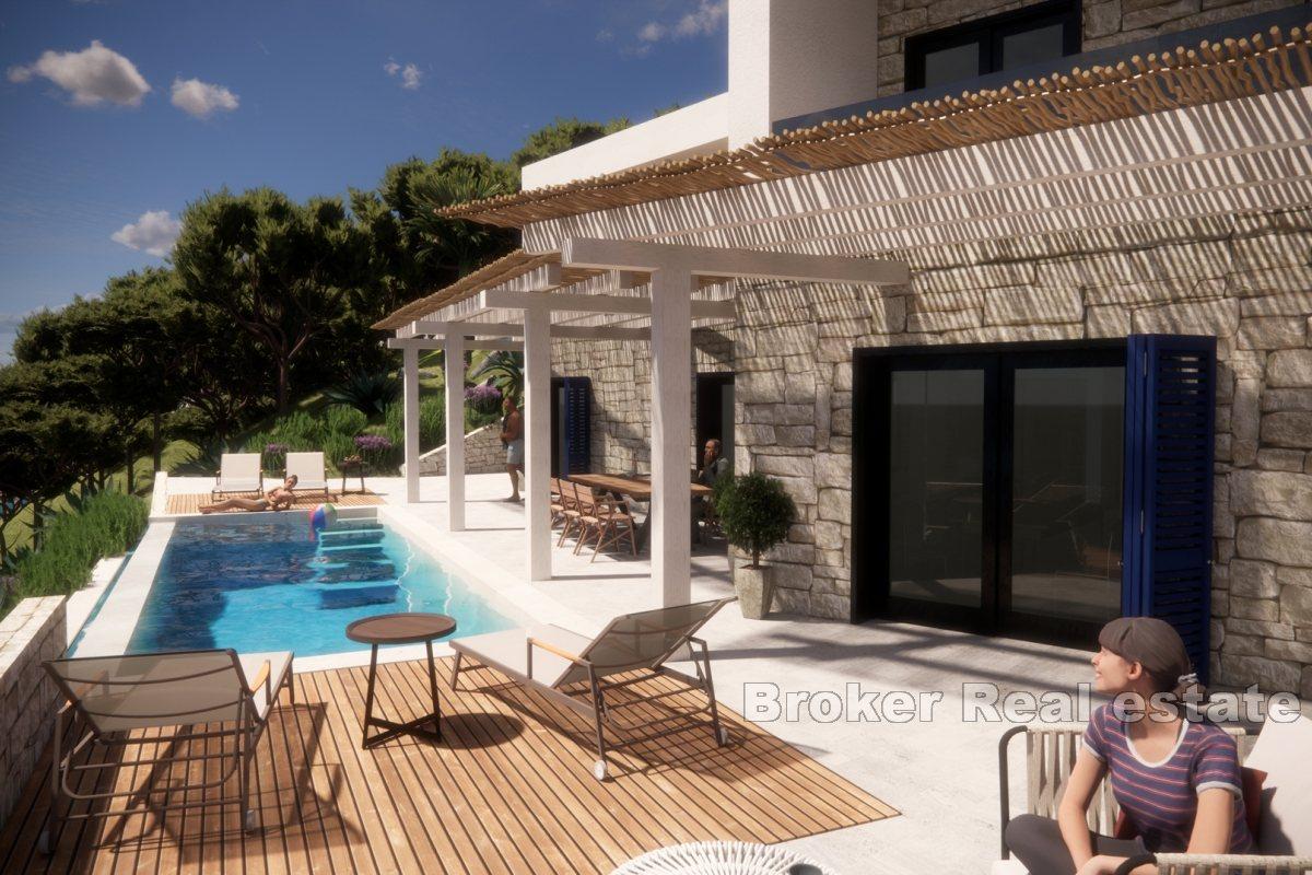 Excellently positioned modern villa with pool and view