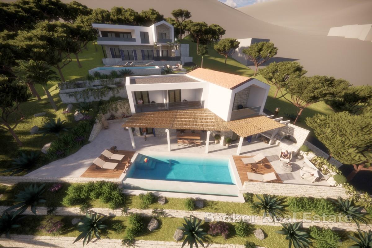 Moderní nedokončená vila u moře s výhledem