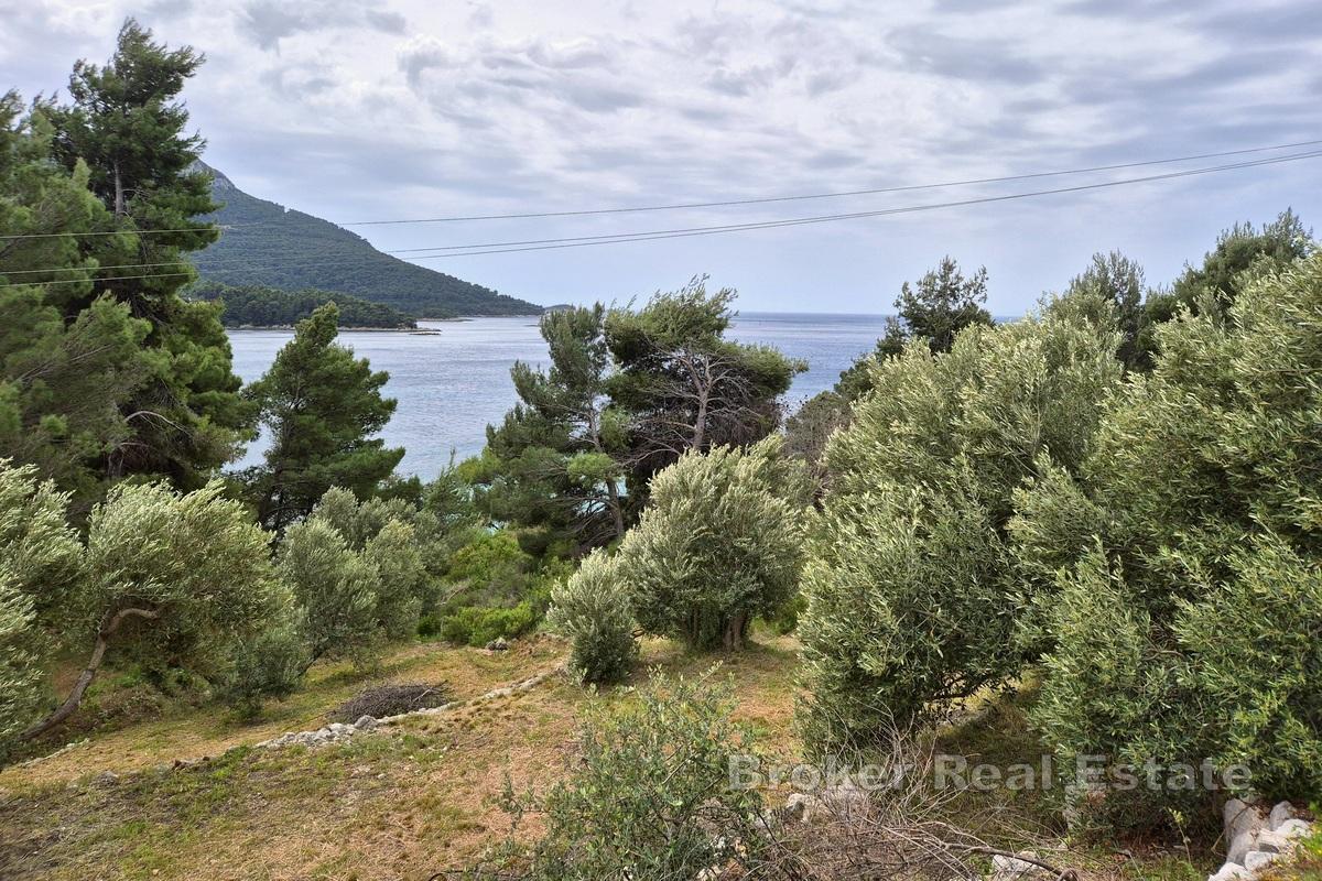 Terrain constructible de forme soignée avec vue mer