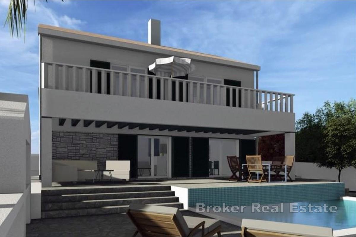 Terrain attractif avec projet de villa familiale vue mer