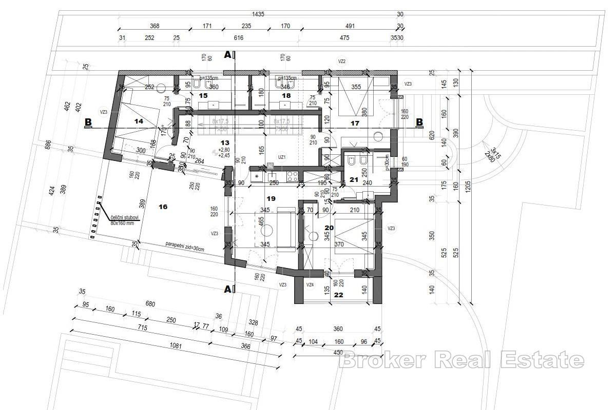Terrain constructible avec projet de villa avec piscine et vue mer