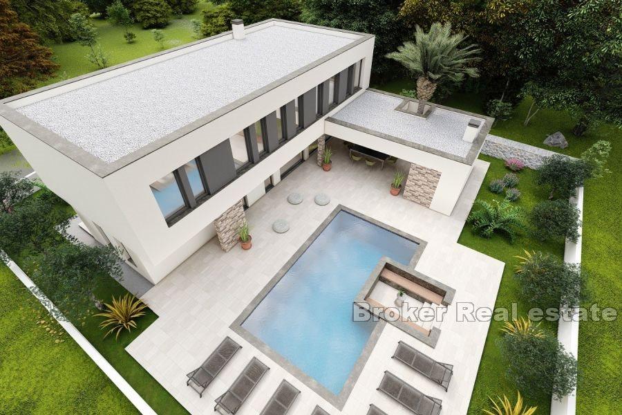 Modern house under construction