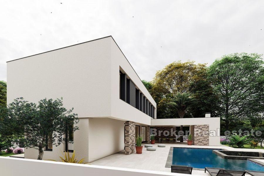 Modern house under construction