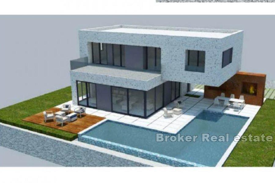 Moderne Villa mit Pool, im Bau