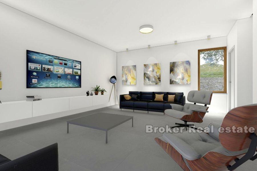Villa con piscina e vista mare