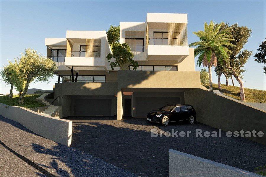 Villa con piscina e vista mare