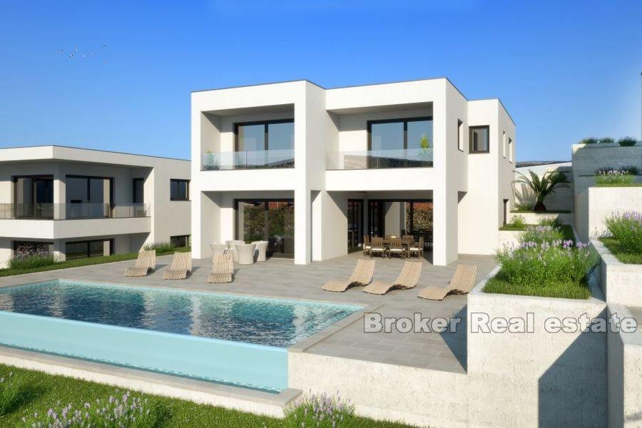 Moderne villaer under bygging