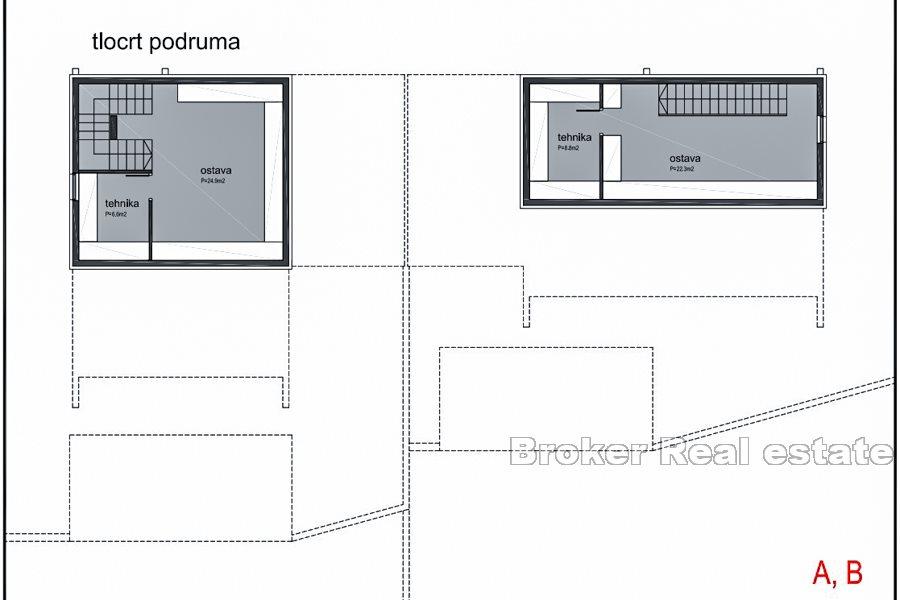 Semi-detached villa with sea views, under construction