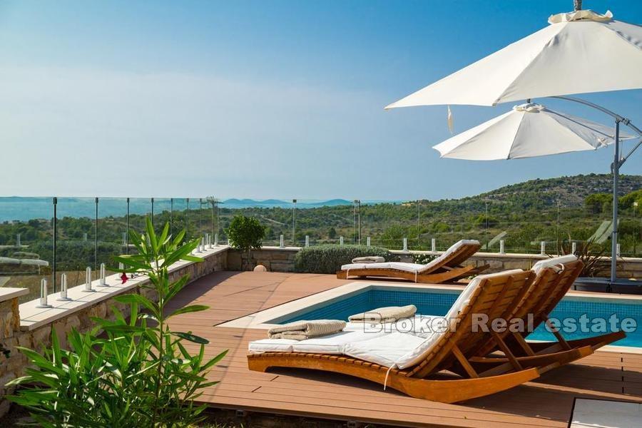Modern villa with sea views