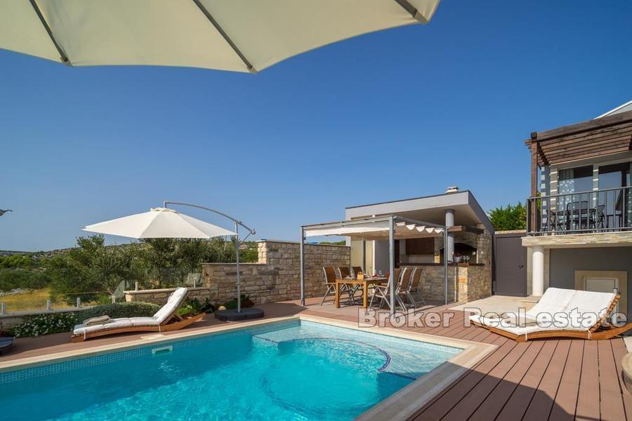 Modern villa with sea views