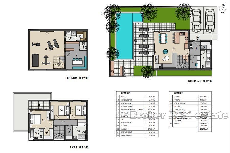 Moderní apartmán ve druhé řadě k moři