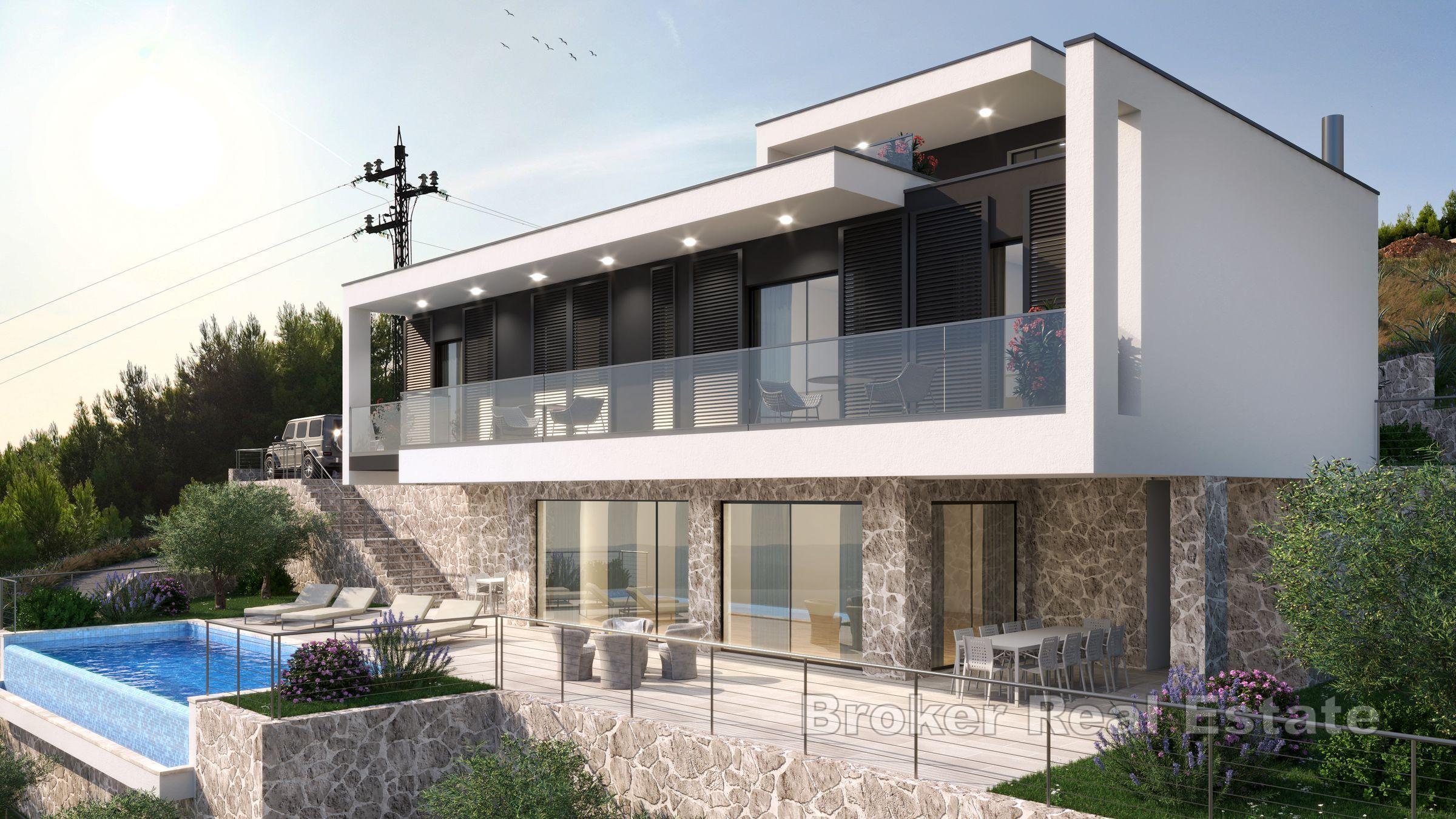 Luxusvilla mit Panoramablick auf das Meer
