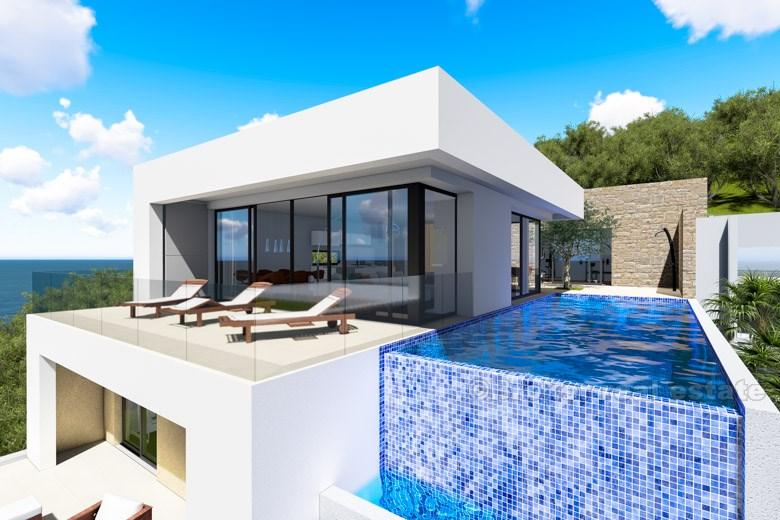 Casa / Villa con piscina e vista mare