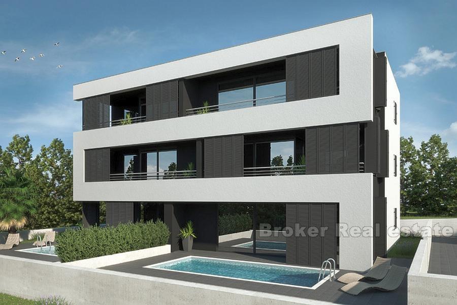 Nově postavené apartmány s výhledem na moře, na prodej