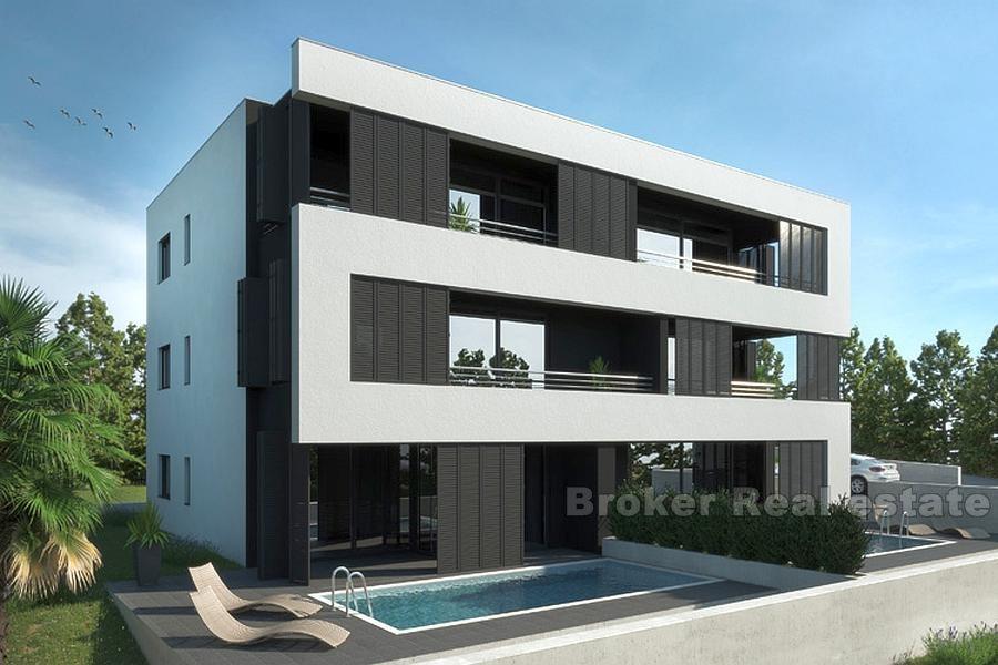Nově postavené apartmány s výhledem na moře, na prodej