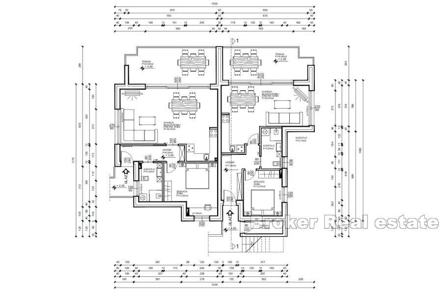 Appartamento con una camera da letto in un nuovo edificio