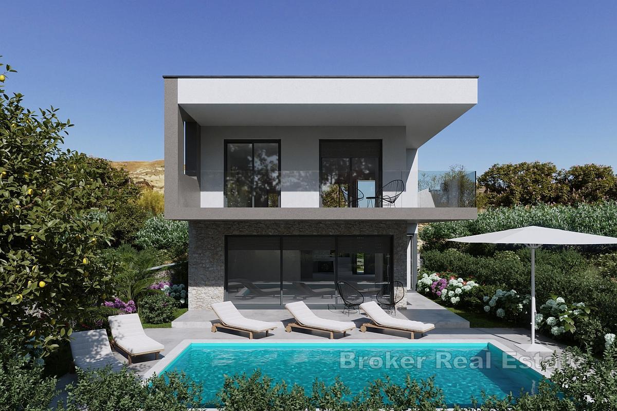 Villa en construction – première rangée de la mer