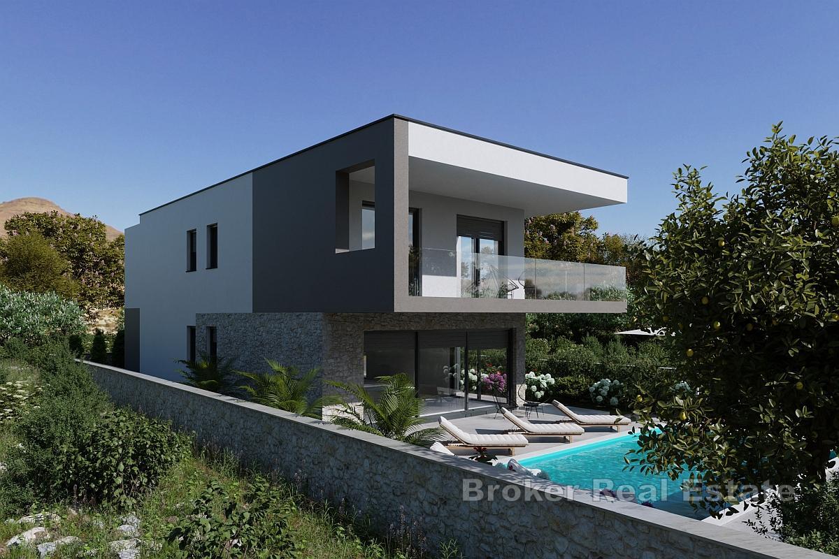 Villa en construction – première rangée de la mer