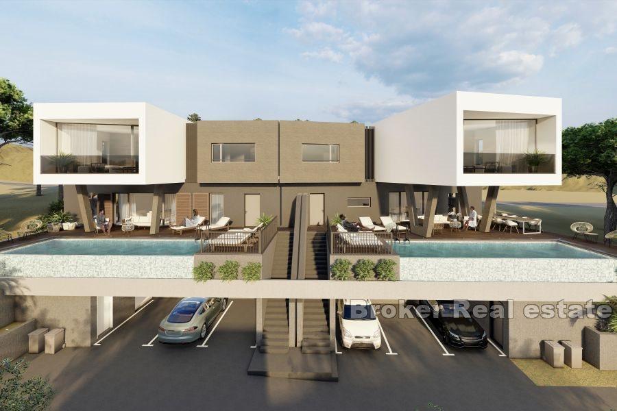 Modern semi-detached villa with panoramic sea view