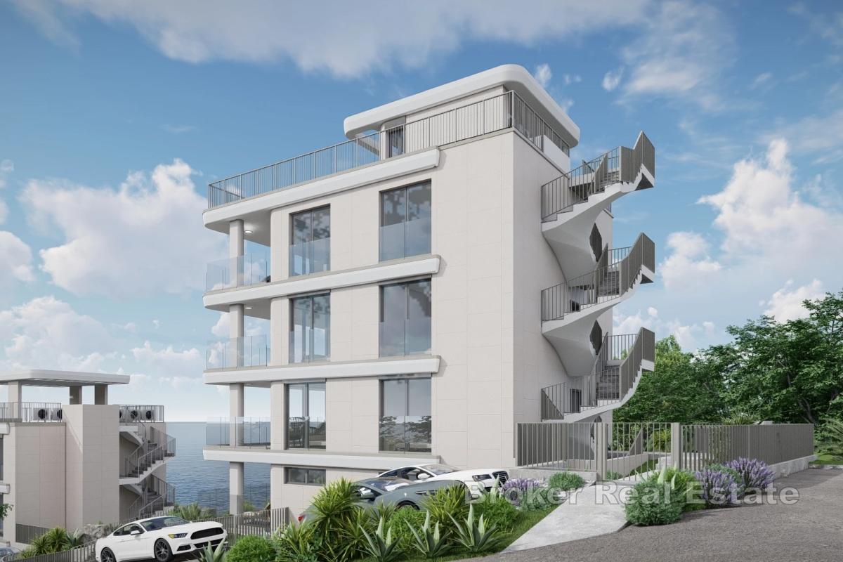 Appartamento con una camera da letto e giardino in un edificio di nuova costruzione