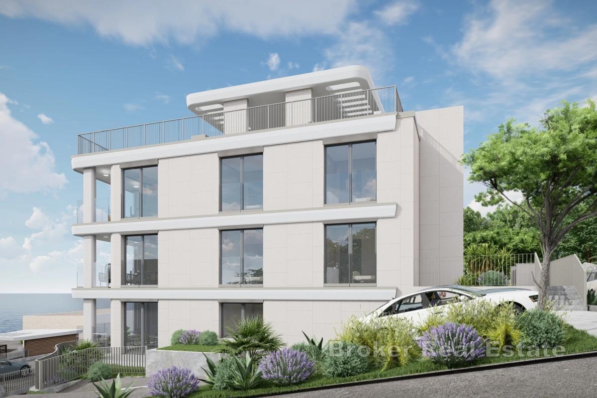 Appartamento con una camera da letto e giardino in un edificio di nuova costruzione