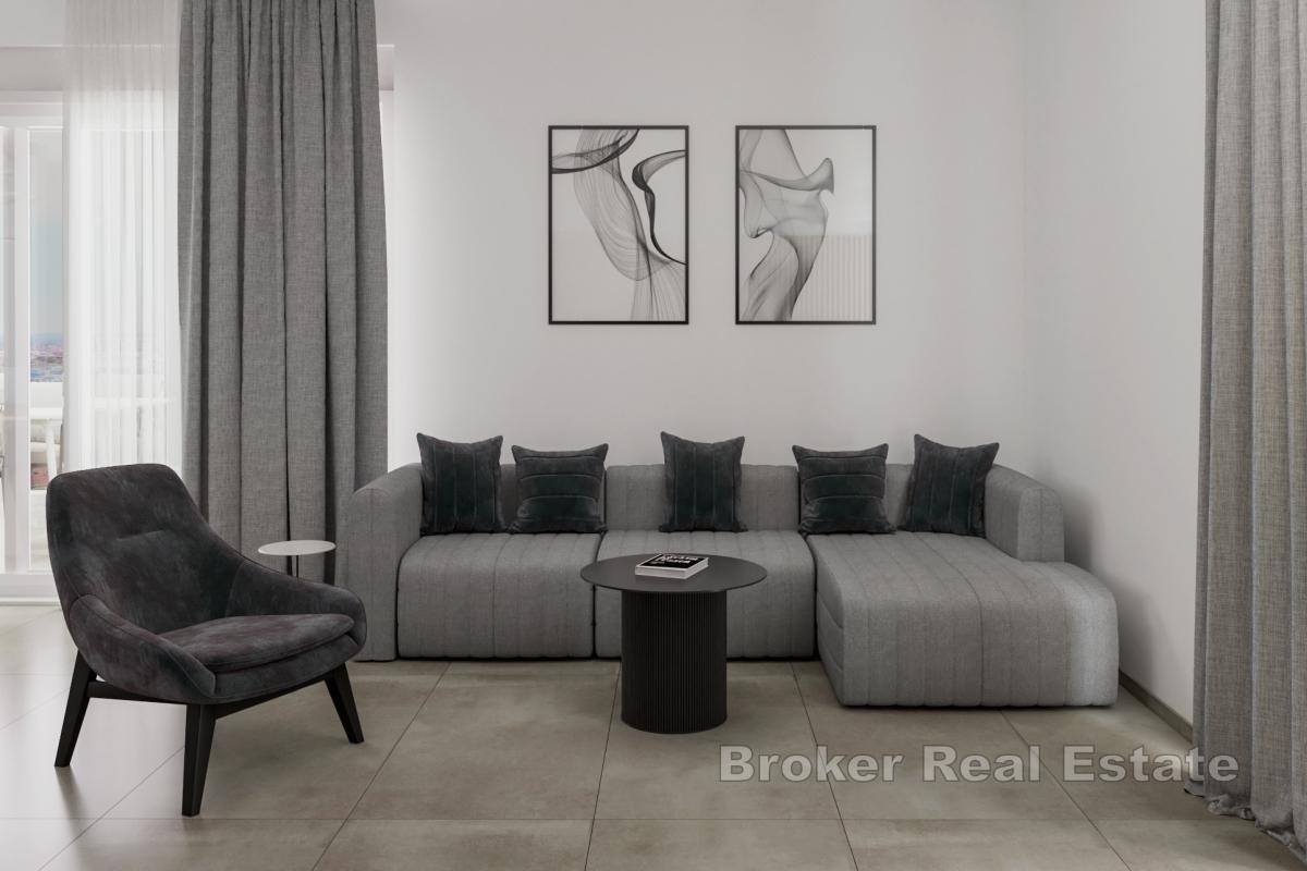 Appartement moderne de deux chambres avec vue mer