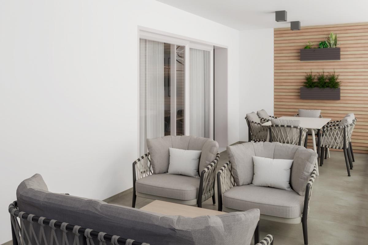 Moderno appartamento con due camere da letto e vista mare
