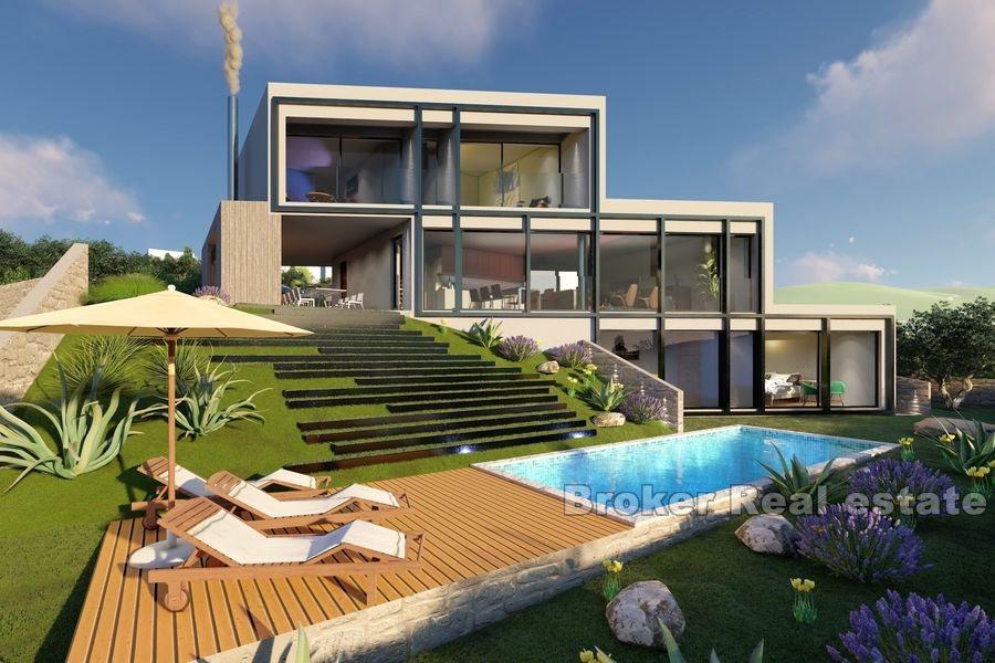 Modern villa with panoramic view