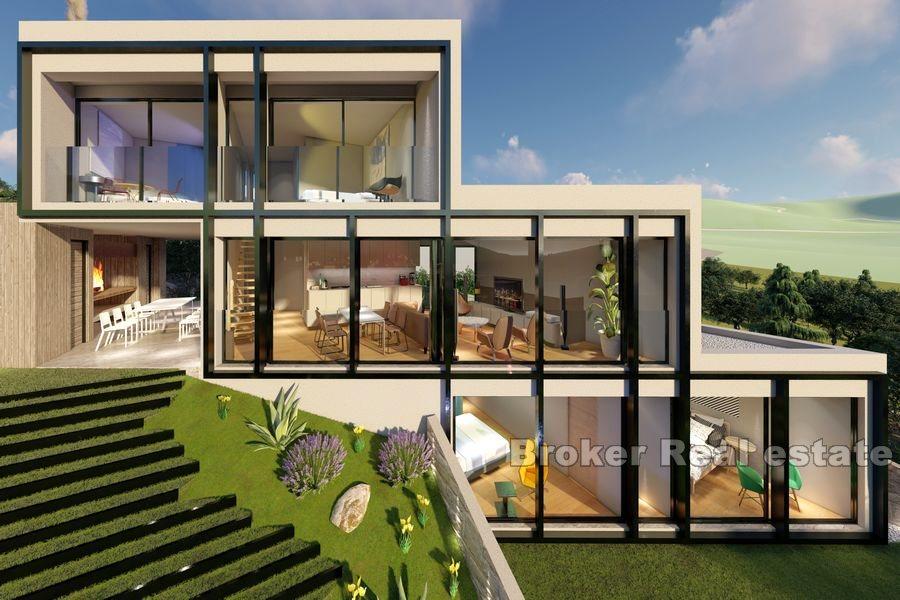 Modern villa with panoramic view