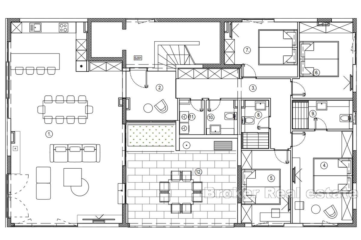 Neugebautes Penthouse mit Panoramablick aufs Meer