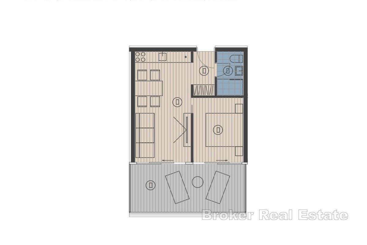 Wohnung in Neubau mit Terrasse und Meerblick