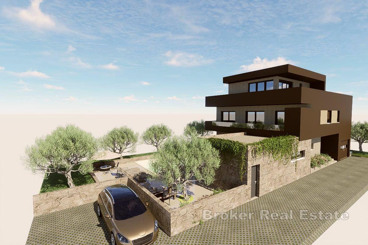 Terreno edificabile con progetto di costruzione della villa