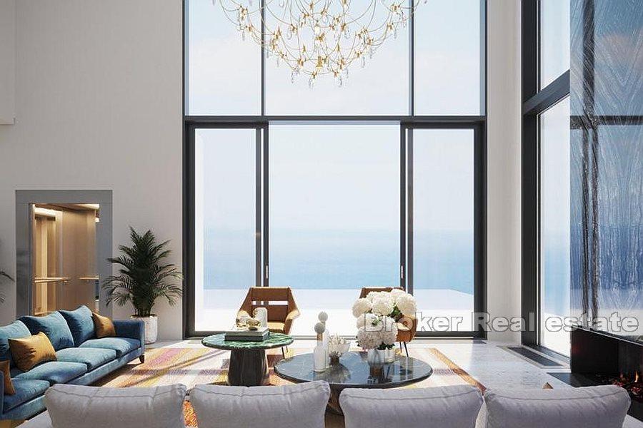 Spacious building plot with villa project and sea view