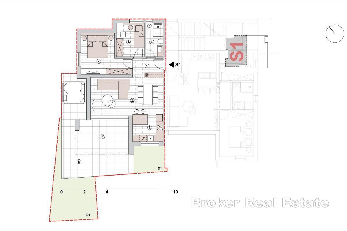 Moderne Wohnung mit Meerblick