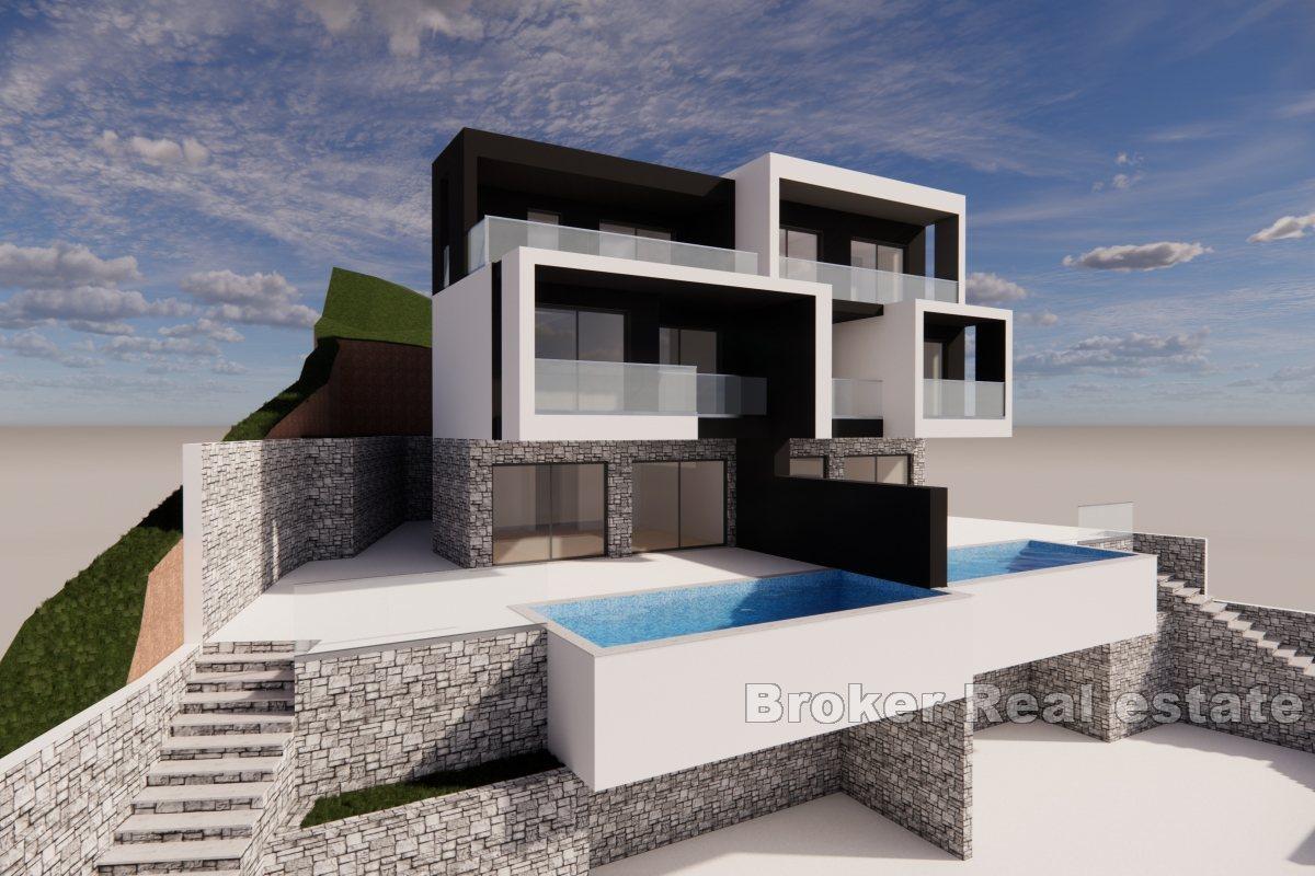 Villa bifamiliare con vista mare