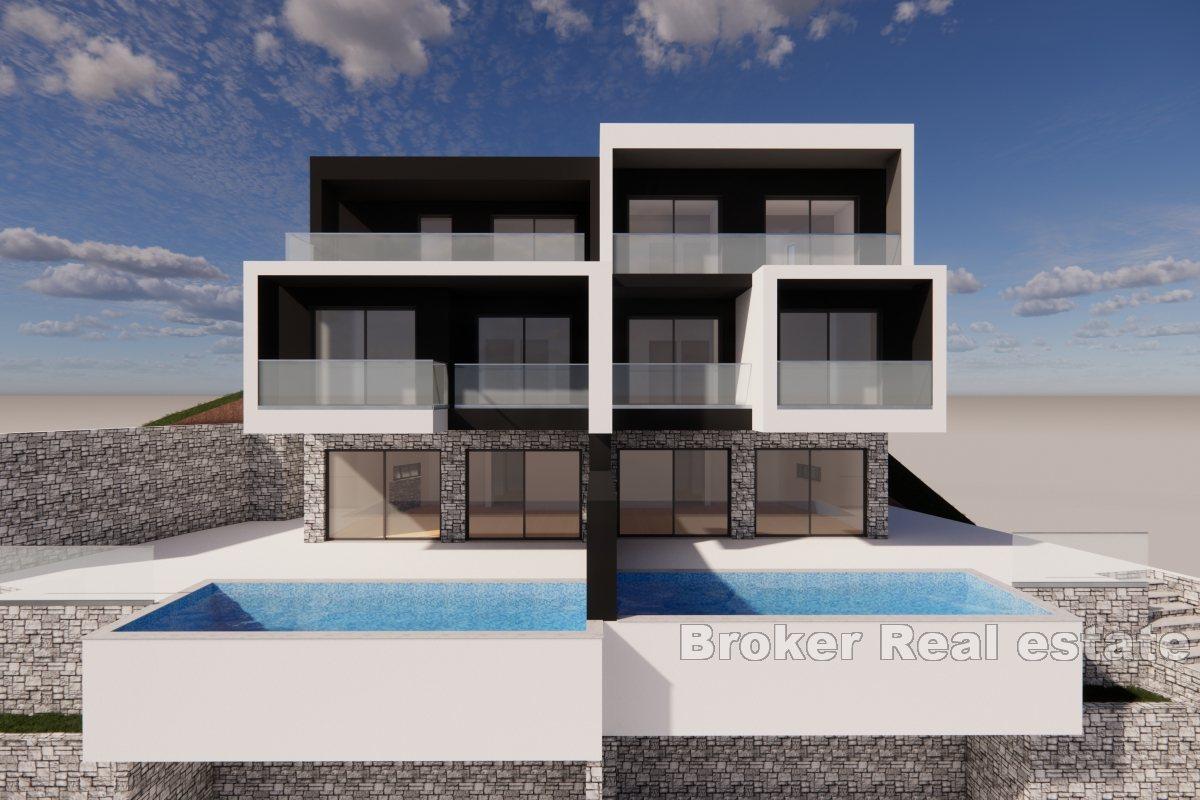 Villa bifamiliare con vista mare