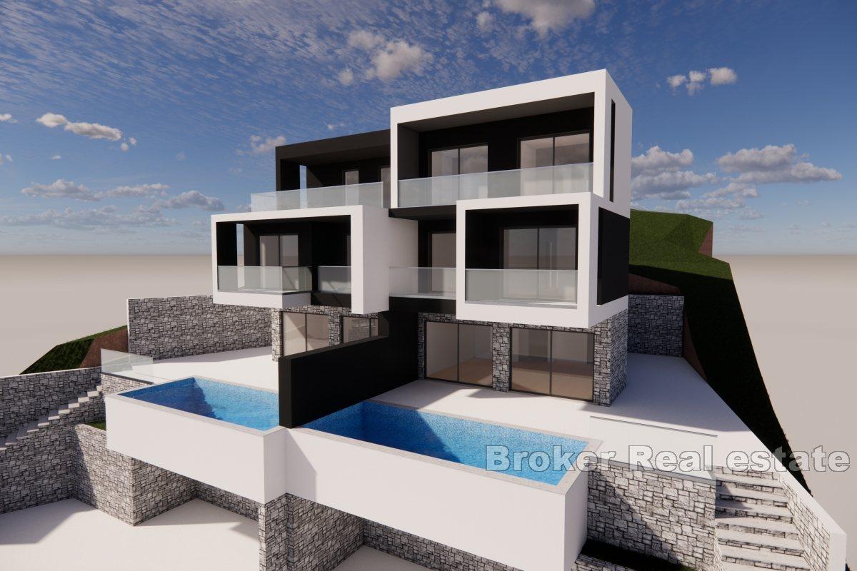 Villa bifamiliare con vista mare