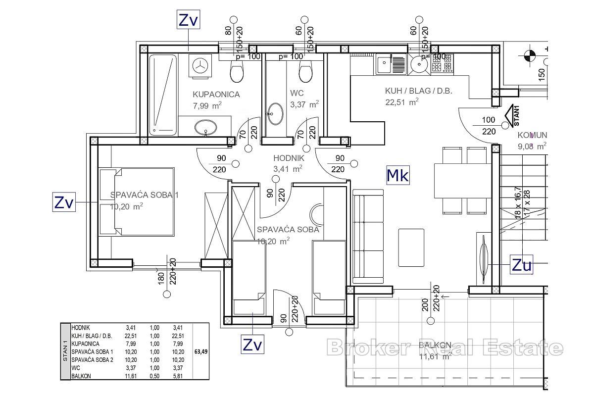 Appartamento con due camere da letto, giardino e parcheggio