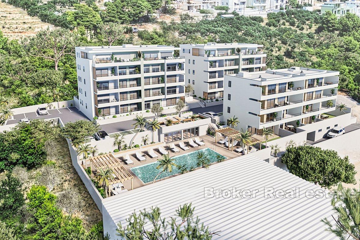 Atrakcyjne apartamenty w nowym budynku blisko morza i z widokiem na morze